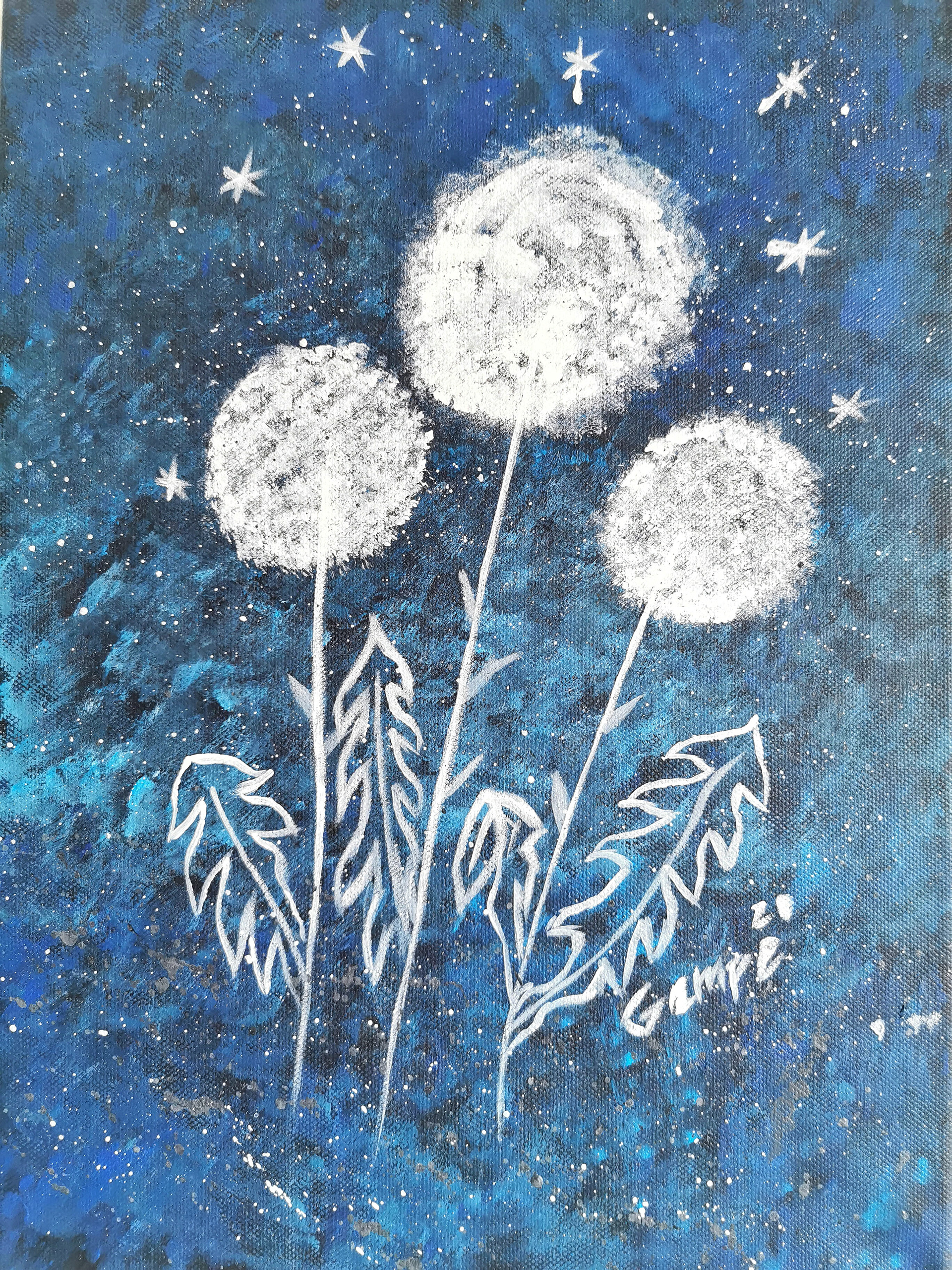 Pusteblumen | Acryl 30x40cm auf Leinwand