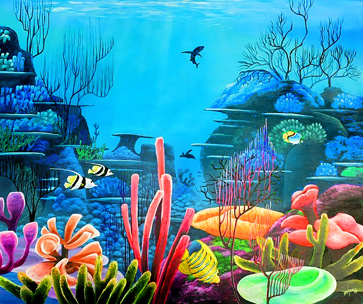 Together in Art - A Community, Expression and Party - Sea Life Paintings