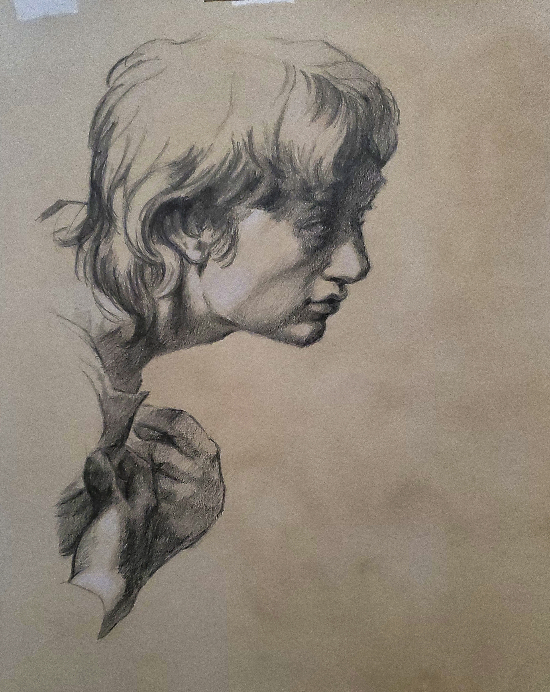 graphite on toned paper - around 11x14 - $80