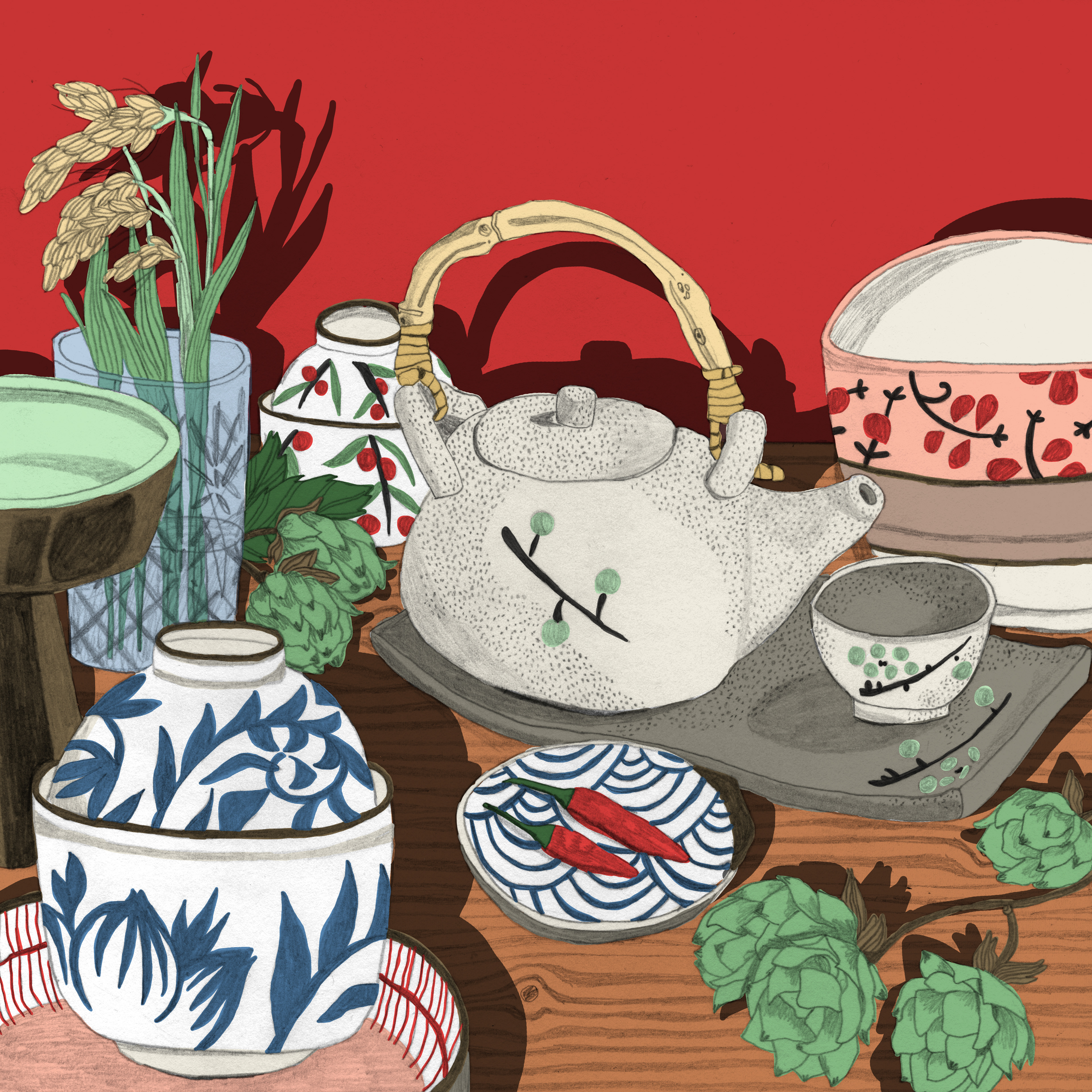 Noodle and Beer Stilllife, 2020