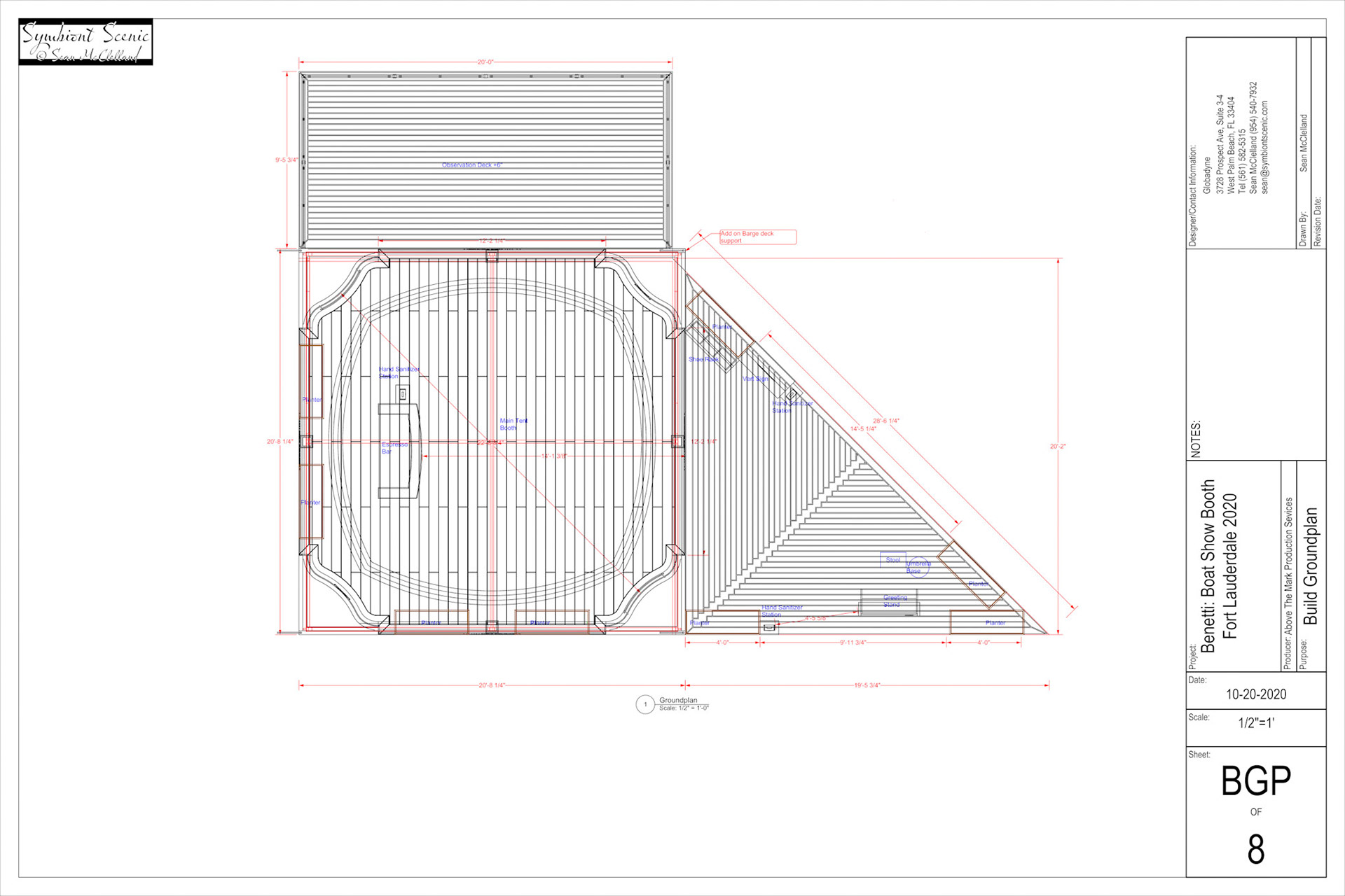 Benetti: Fort Lauderdale Boat Show Drafting Sample 1 Groundplan