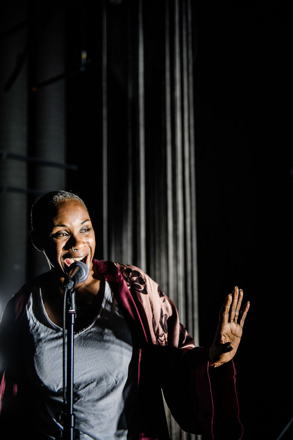 Josette Bushell-Mingo played Nina Simone at Riksteatern.