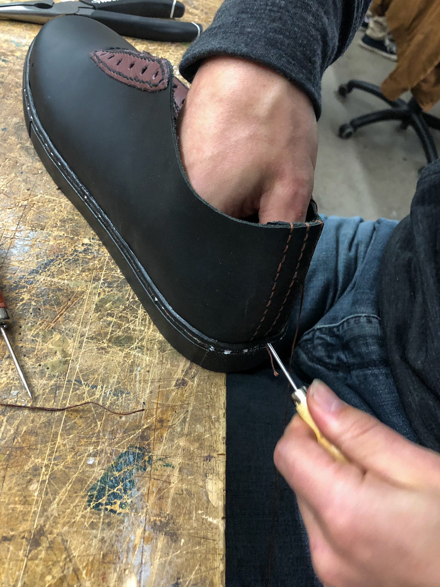 Stitching on the outsole