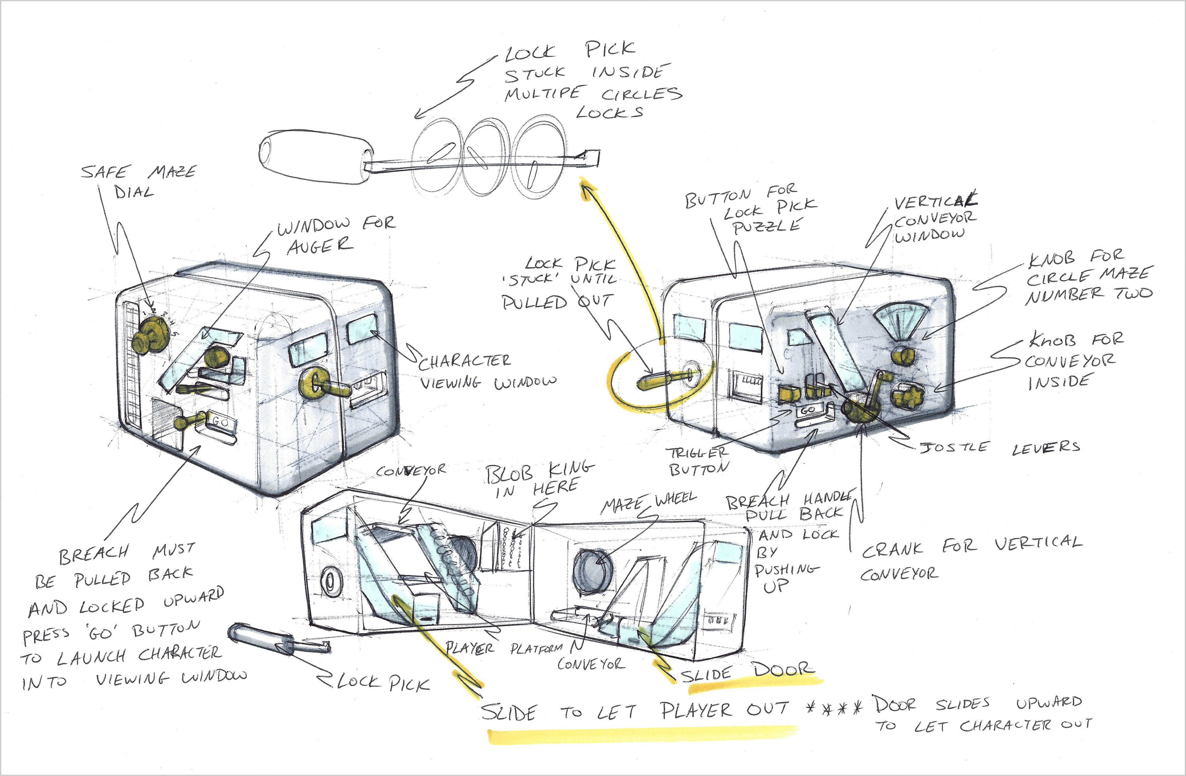 A final drawing to ensure both team members were working toward the same vision