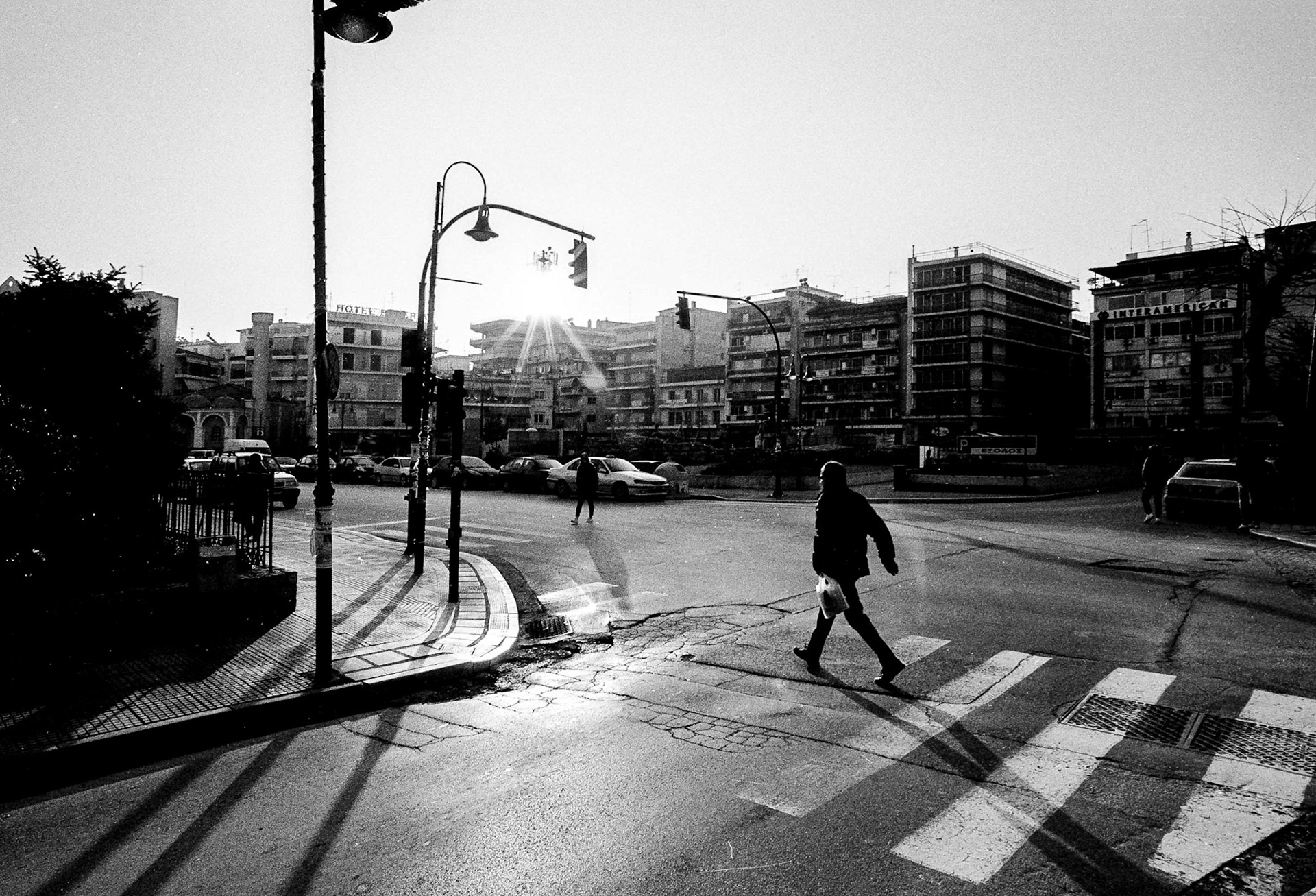 Larisa black & white film street shot 