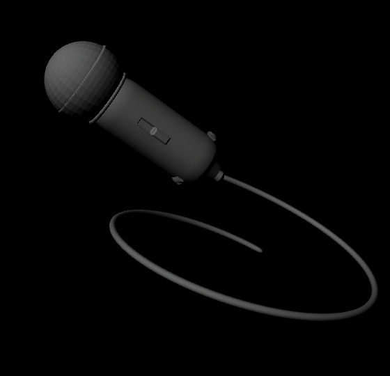 3D Modeled Microphone, Autodesk Maya