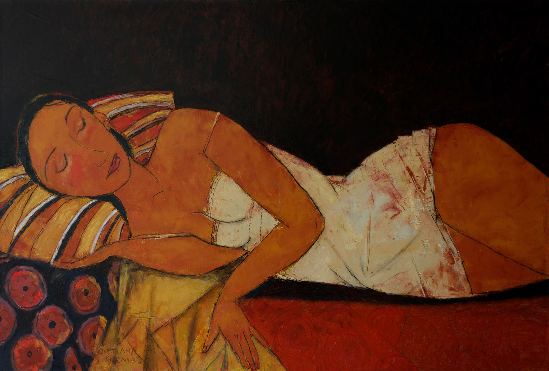 LA SIESTA, oil on canvas, 70x105cm.