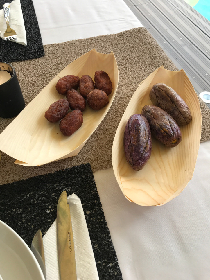 Beignets de manioc et Safou en apéritif