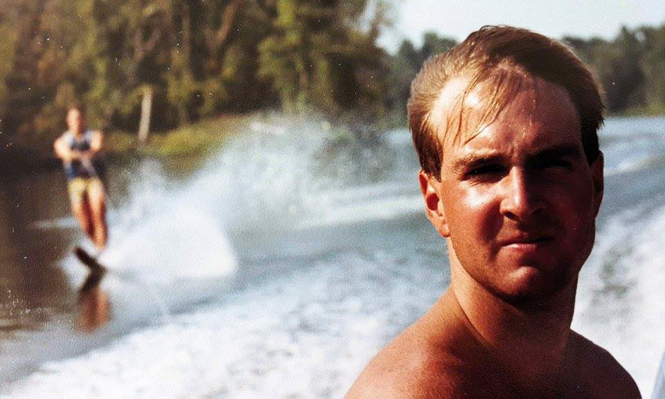 Golden Hands taught me how to waterski and how to surf on the kneeboard. He tried to teach Kenny and me how to barefoot, but all we did was wipeout.