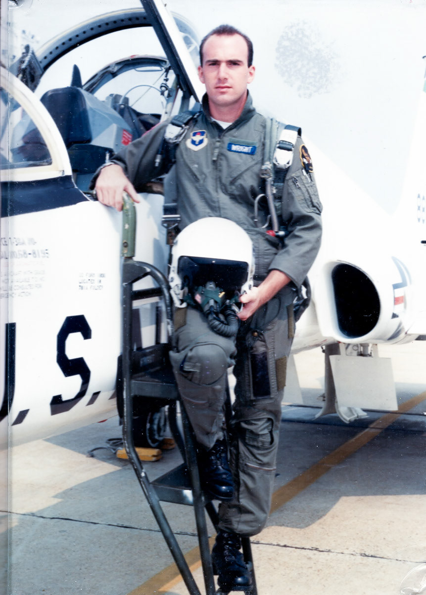 Even Air Force flight school has school picture day. Columbus rolled a freshly painted T-38 onto the ramp, and we all took turns posing with it. At the time, I had no idea that this jet would also be my first assignment after UPT.