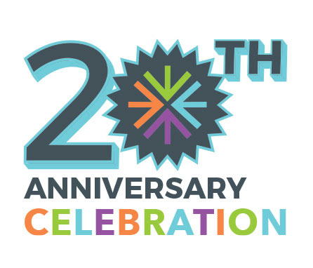 20th Anniversary logo—complimentary design to Arts Impact logo