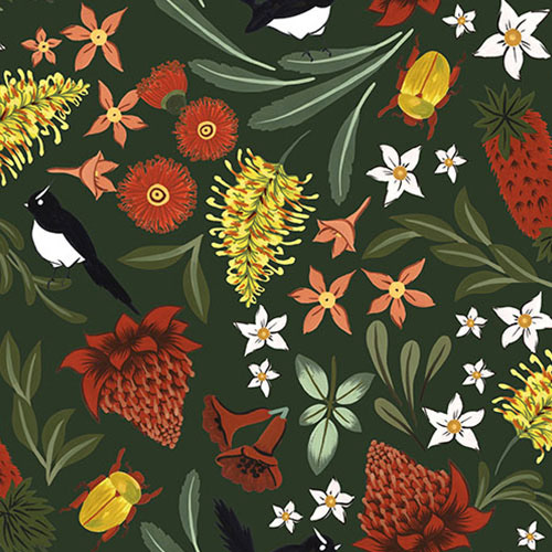 BUSH FLORAL | DARK GREEN