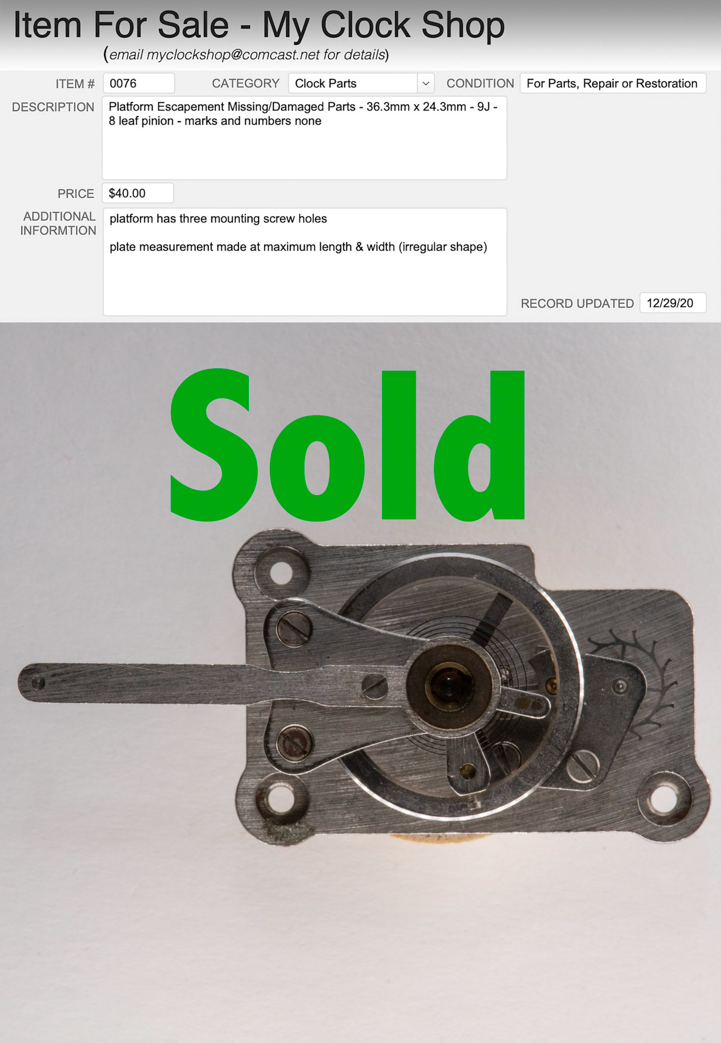 Item # 0076
