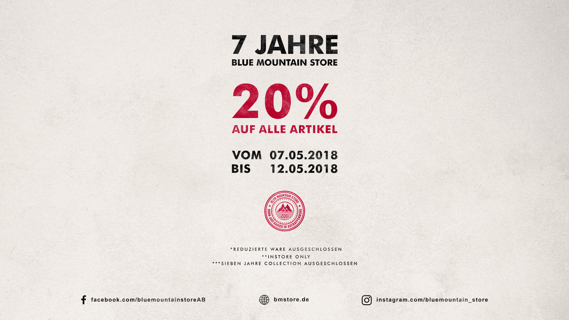 7 Jahre Blue Mountain Store Art Direction