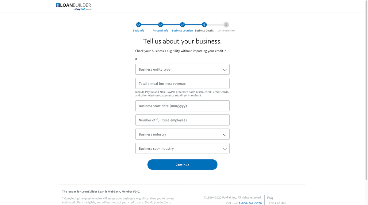 paypal business loan builder