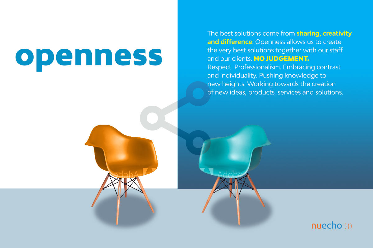 Interior motivational poster. Client : Nu Echo. © Design DXM.