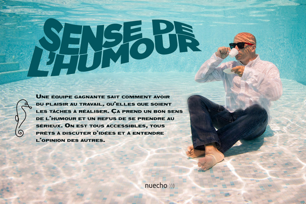 Interior motivational poster. Client : Nu Echo. © Design DXM.