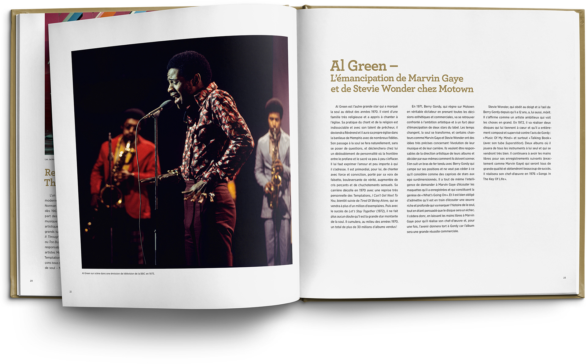Soul Fever, l'histoire de la soul music par Lionel Eskenazi (vinyl-book livre 28 pages & 1 vinyle) © 2020 Wagram Music - Photo page 22 © David Redfern, Redferns, Getty Images