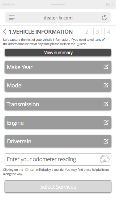 vehicle selections