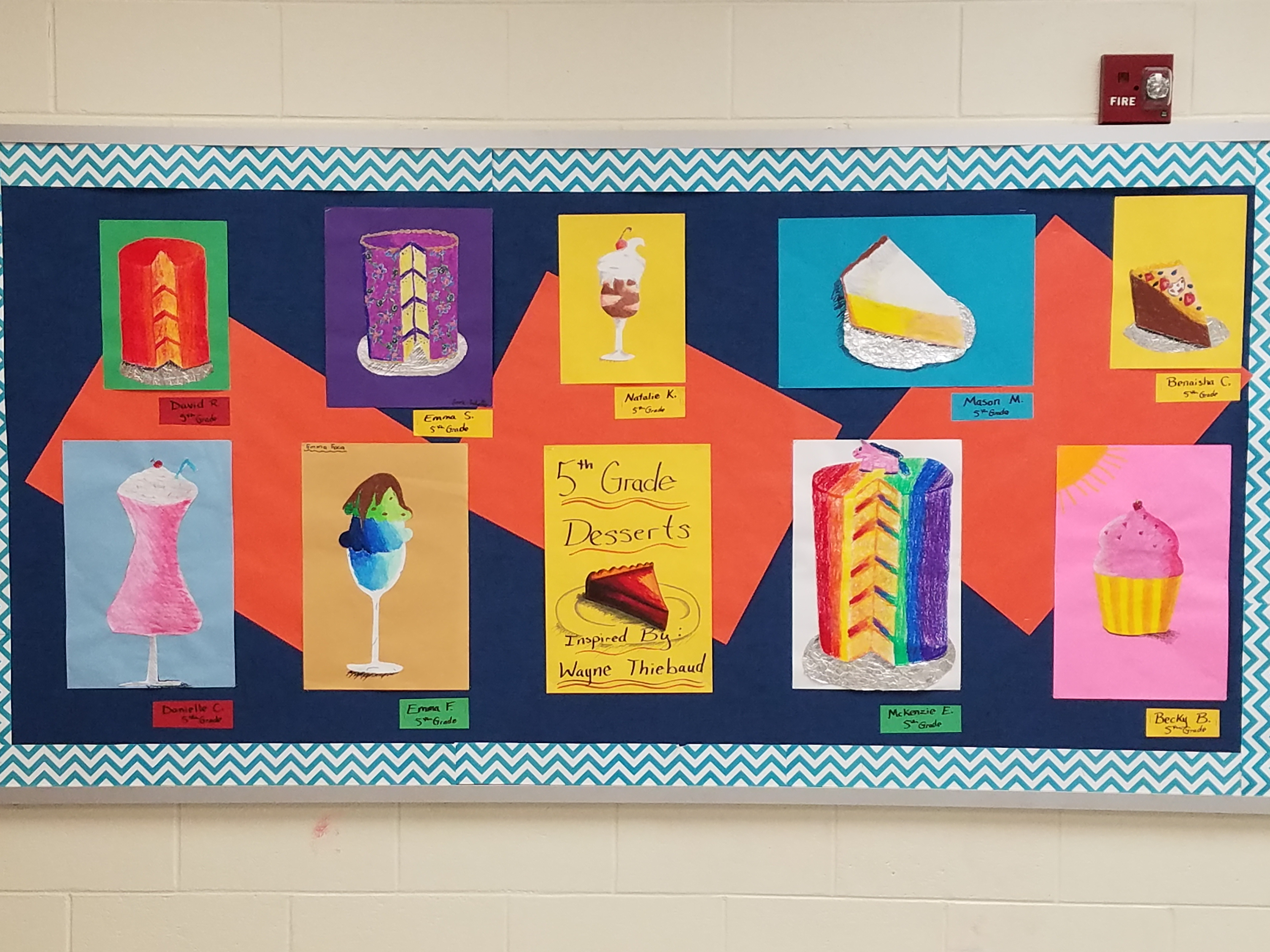 5th Grade Dessert Drawing Display