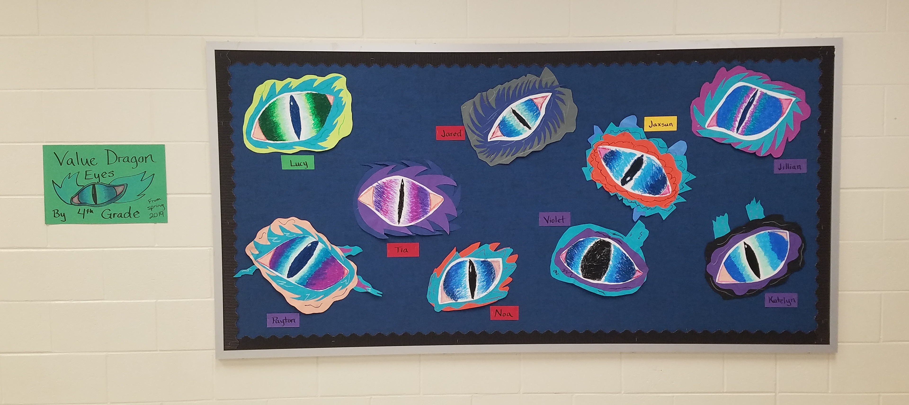 4th Grade Dragon Eyes Display