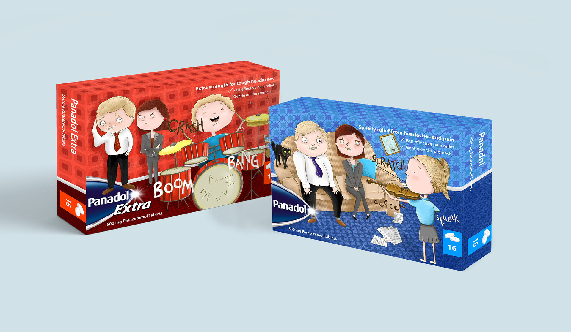 Using children's illustration style on unlikely packaging
