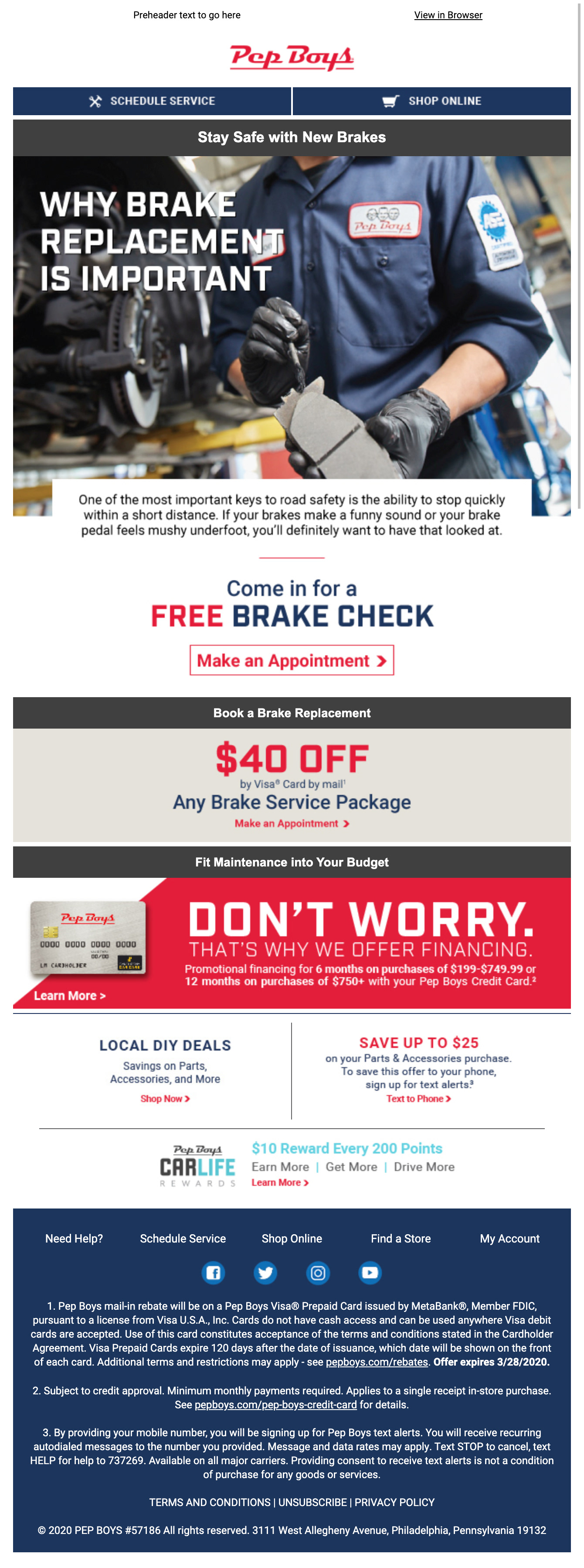 Mia Peters Designs Email Design