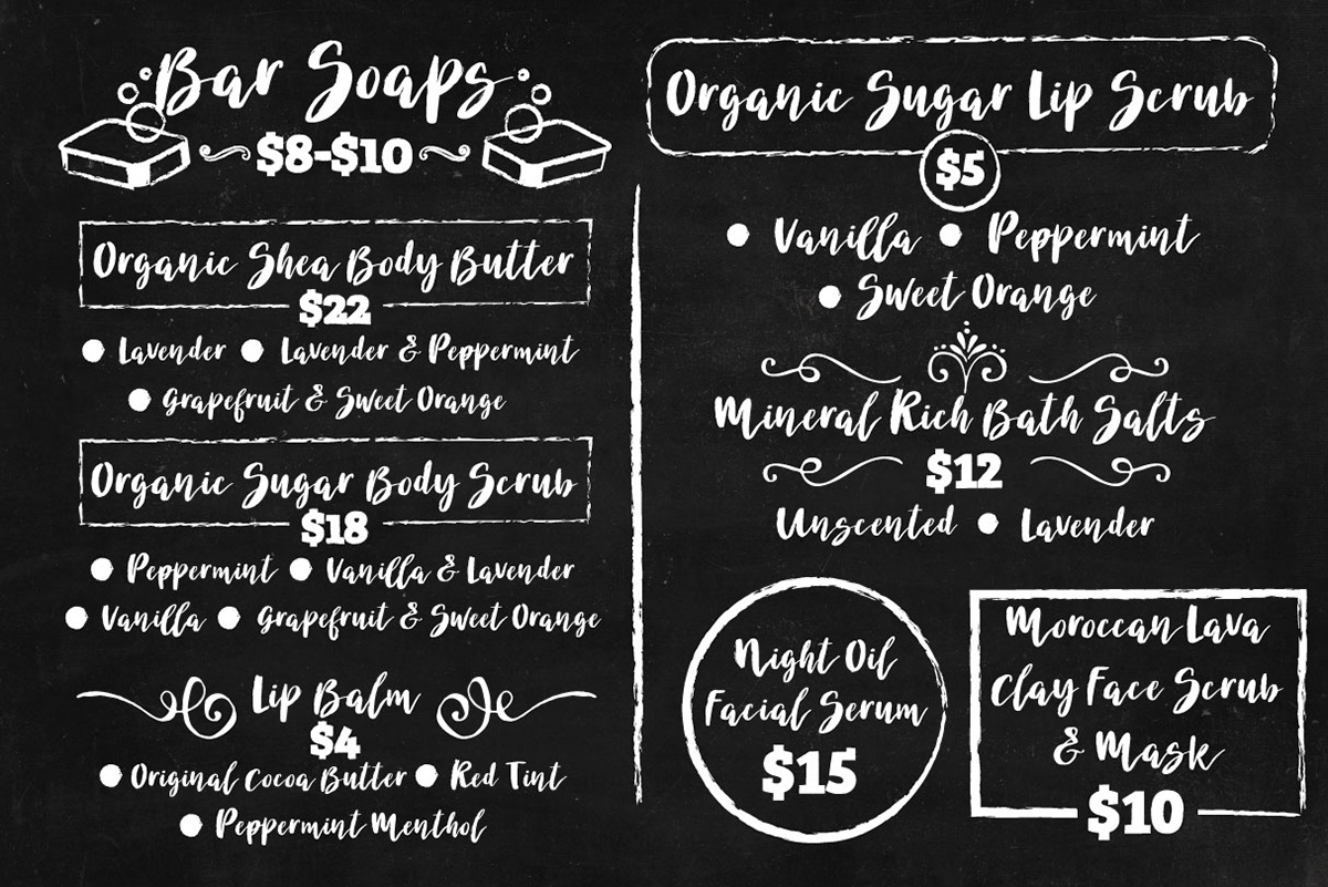 Chris Brett - Chalkboard Menu Board Design