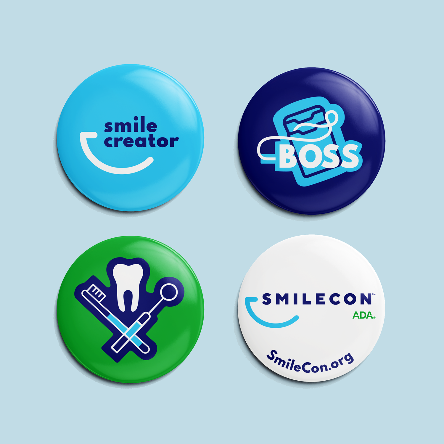 image of 4 pin-back buttons