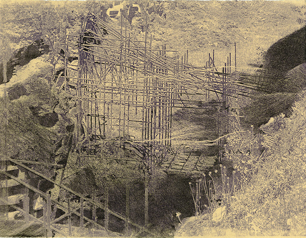 "Site XXXVIII," Paper lithography and graphite, 11 x 14 in., 2017