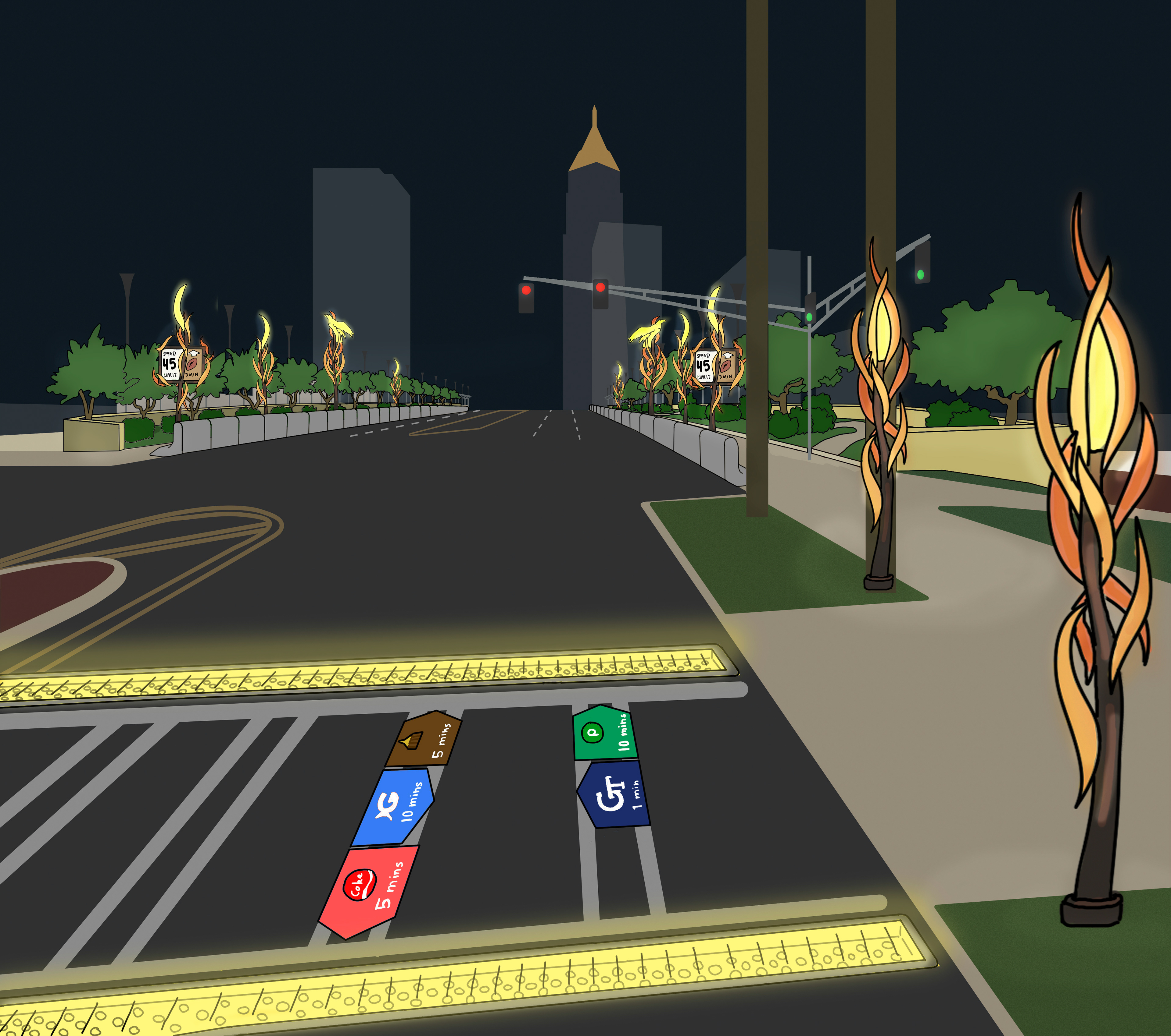 Render of the same view with our improvements.