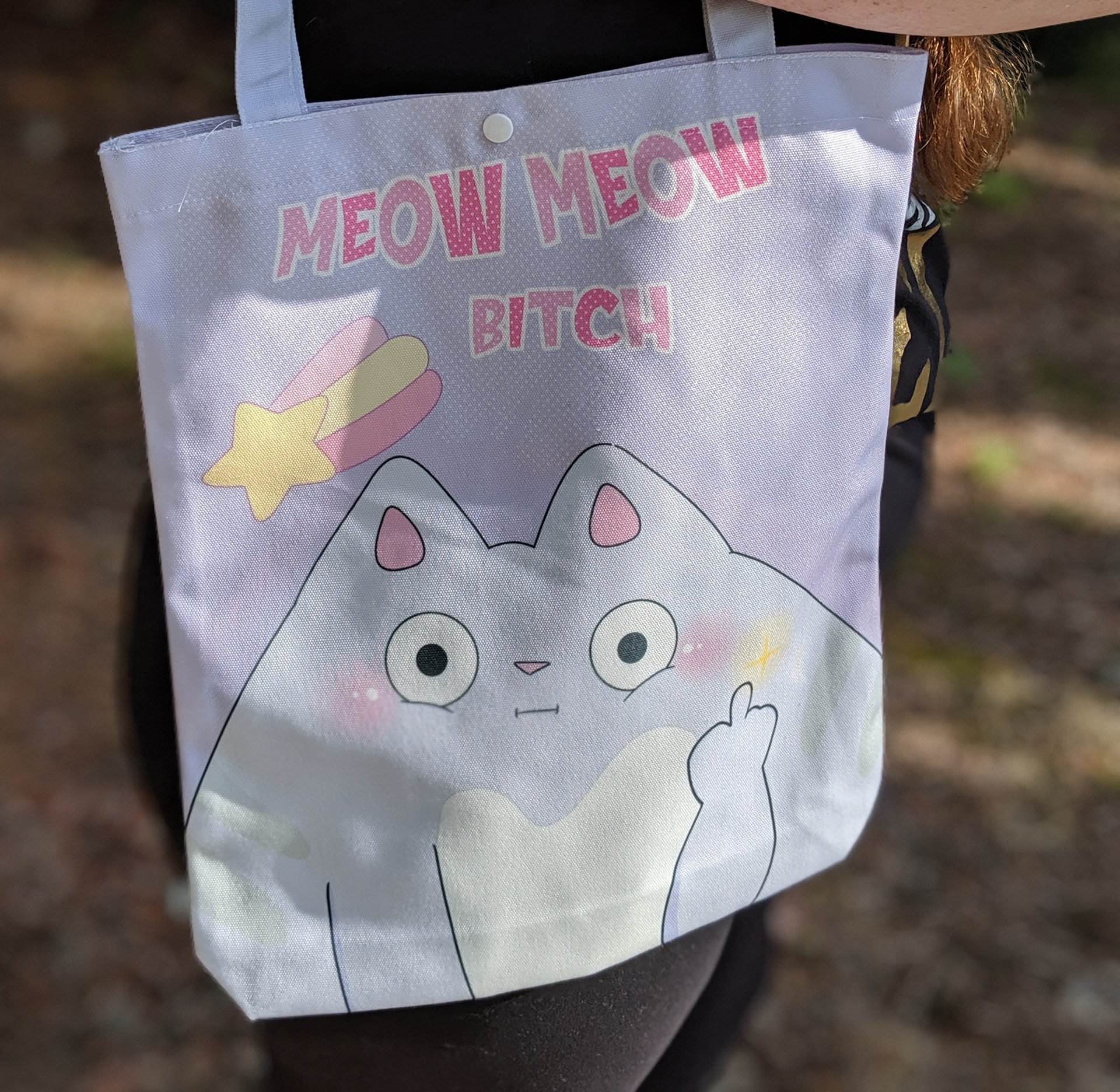 Meow Meow Bitch Button Tote