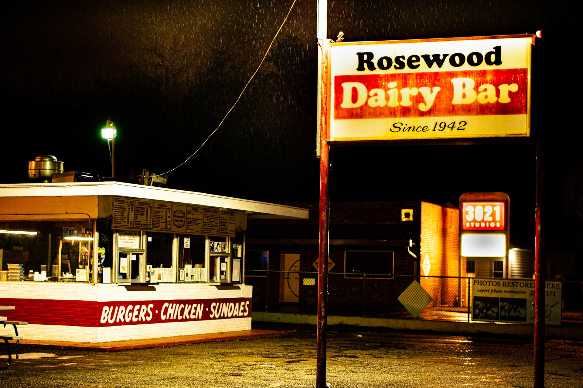 Rosewood Dairy Bar During Storm