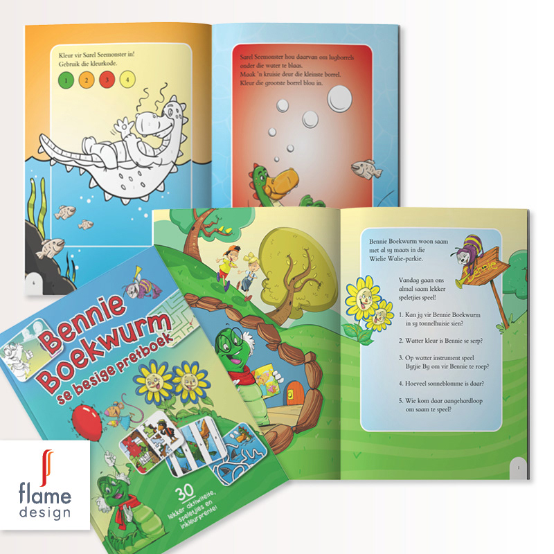 Flame Design Human & Rossouw Bennie Boekwurm se Besige Pretboek