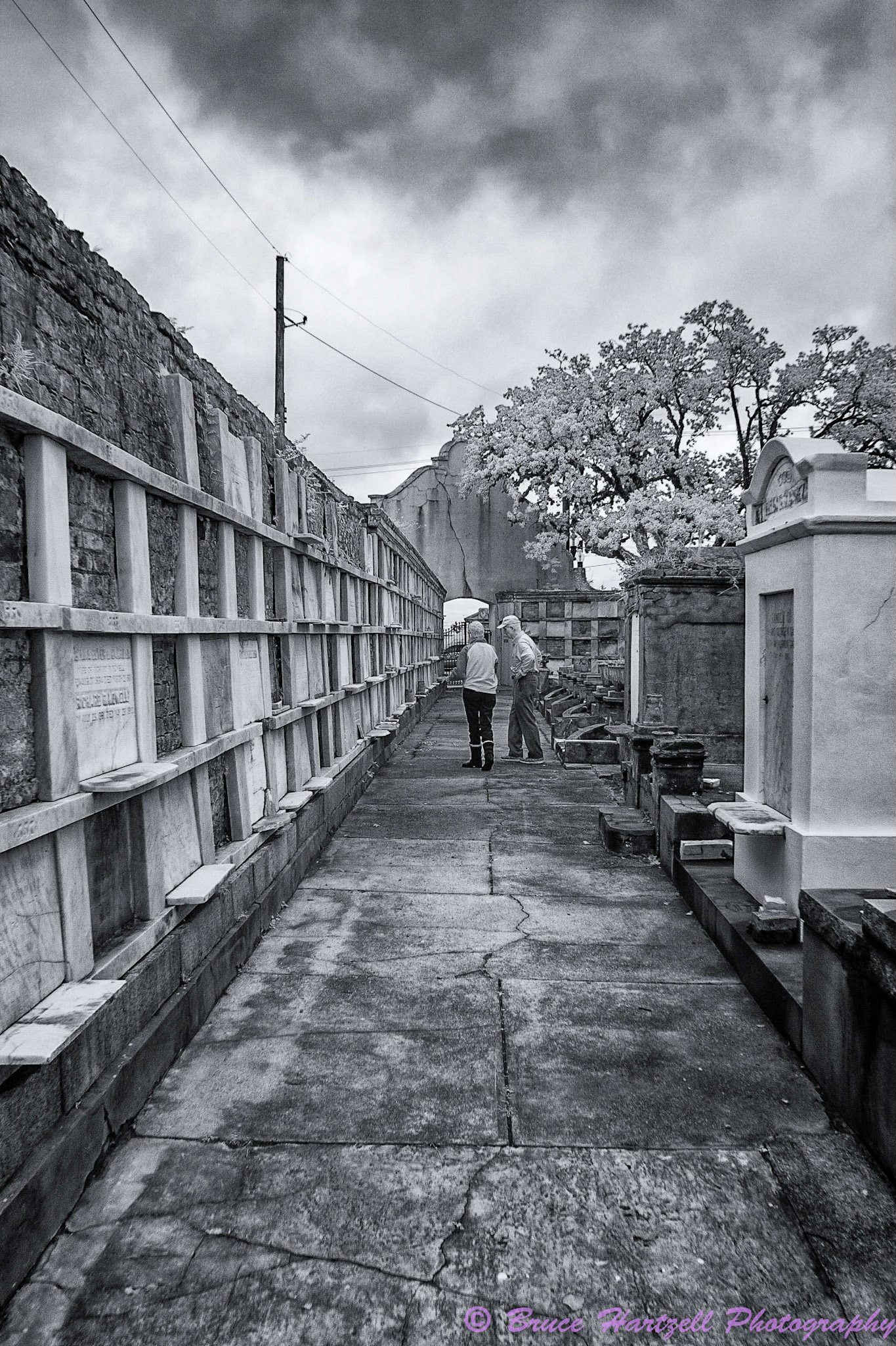 Oddfellows Cemetery, New Orleans, Louisiana. Infrared. PS, LR, Silver Effects Pro adjustments. See and share more like this at:  http://aayyeeee.myportfolio.com