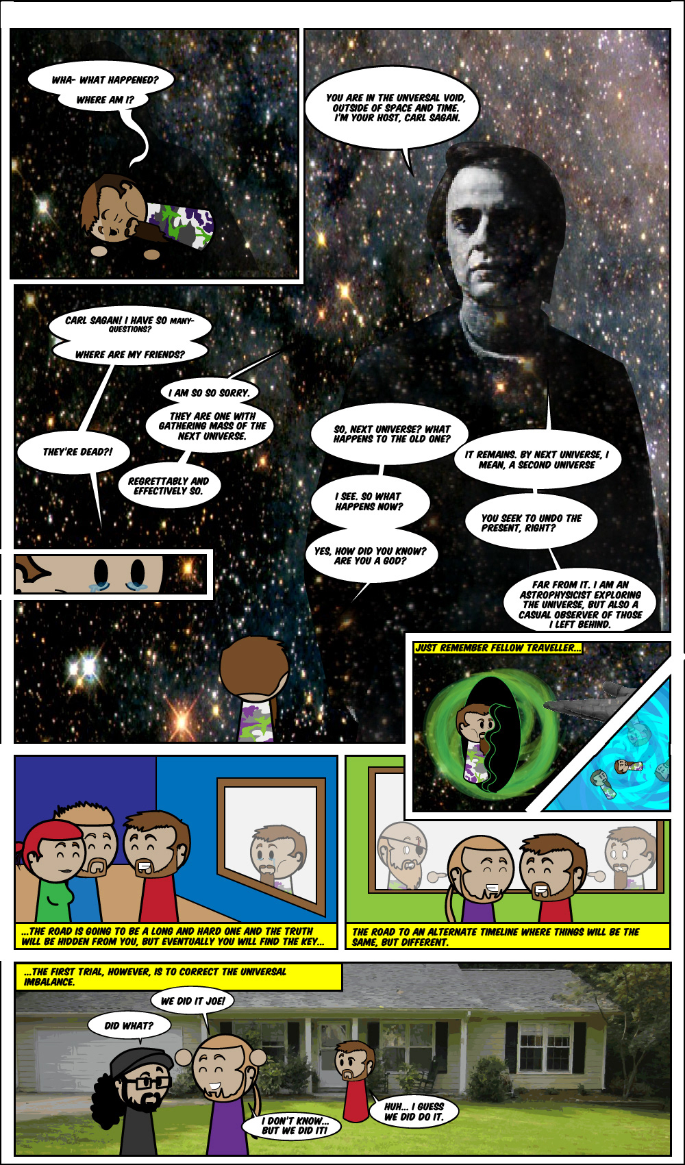 One of the first "Holiday Special" comics that was done, the framed version of the comic is lost to the ether, but this mockup without the frame still exists.