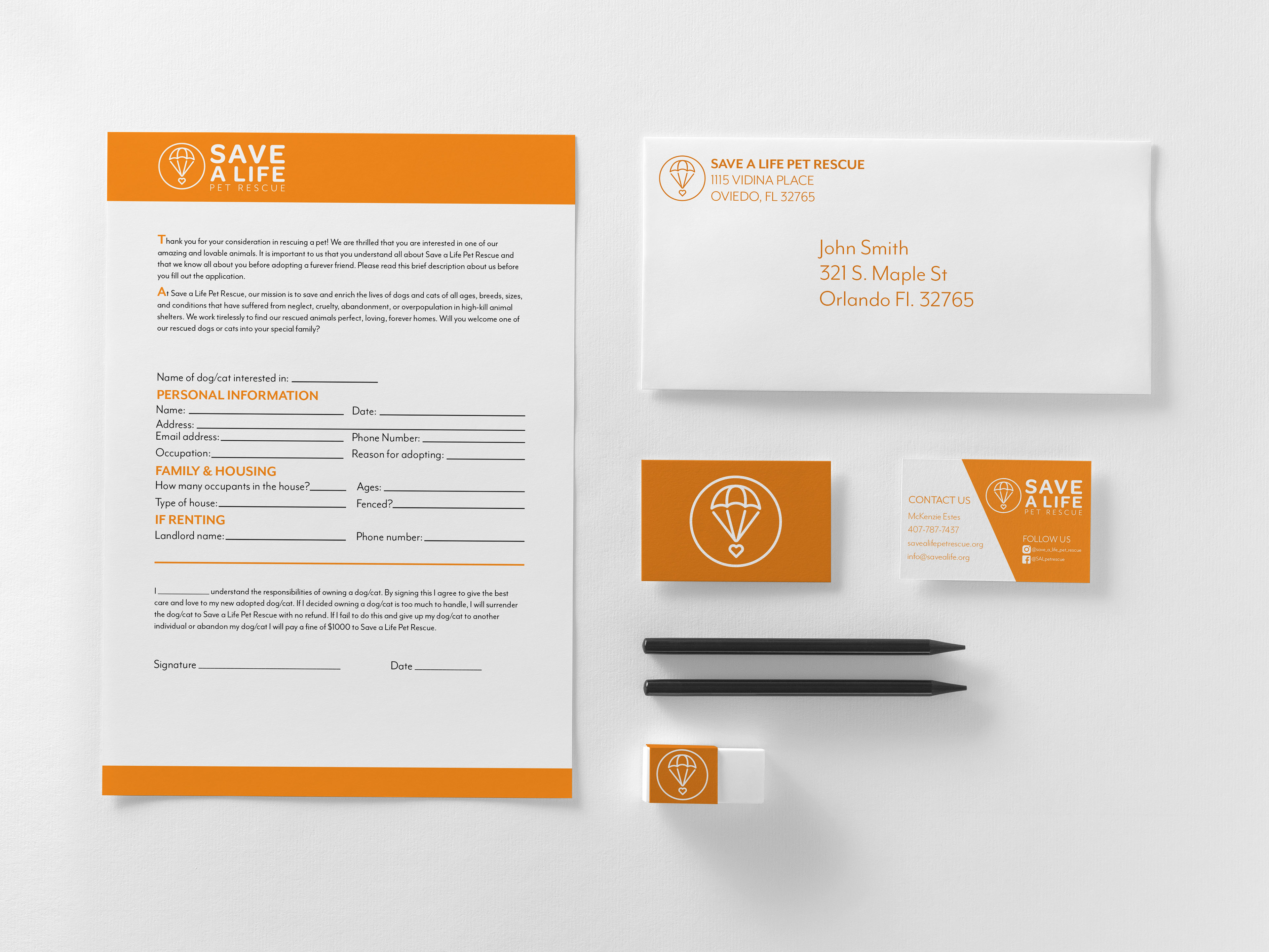 Mckenzie Estes Save A Life Pet Rescue Brand Identity