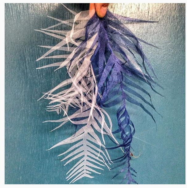 Experimenting with laser cut fabric