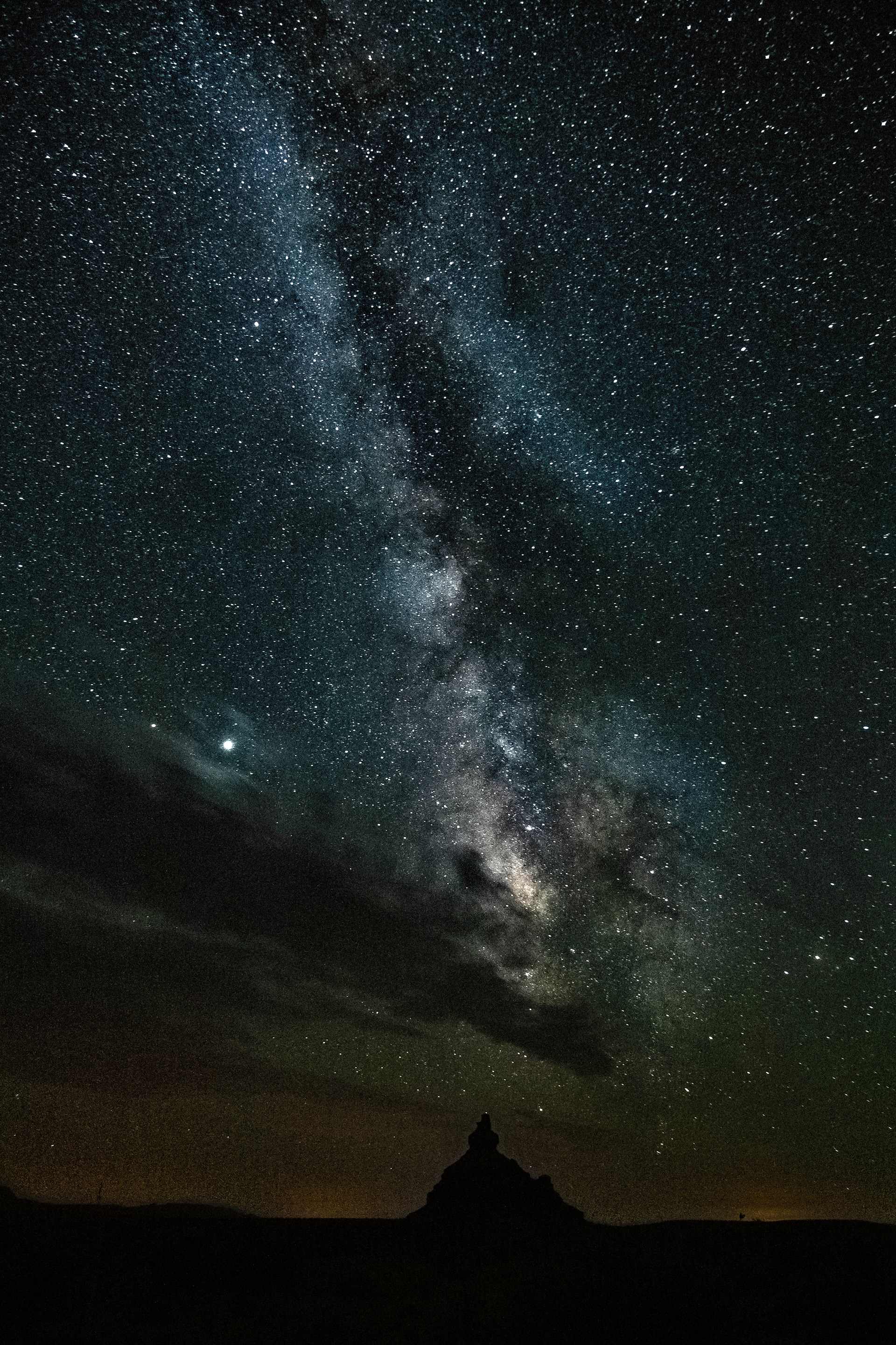 Milky Way over Setting Hen, Valley of the Gods: Mexican Hat, Utah USA