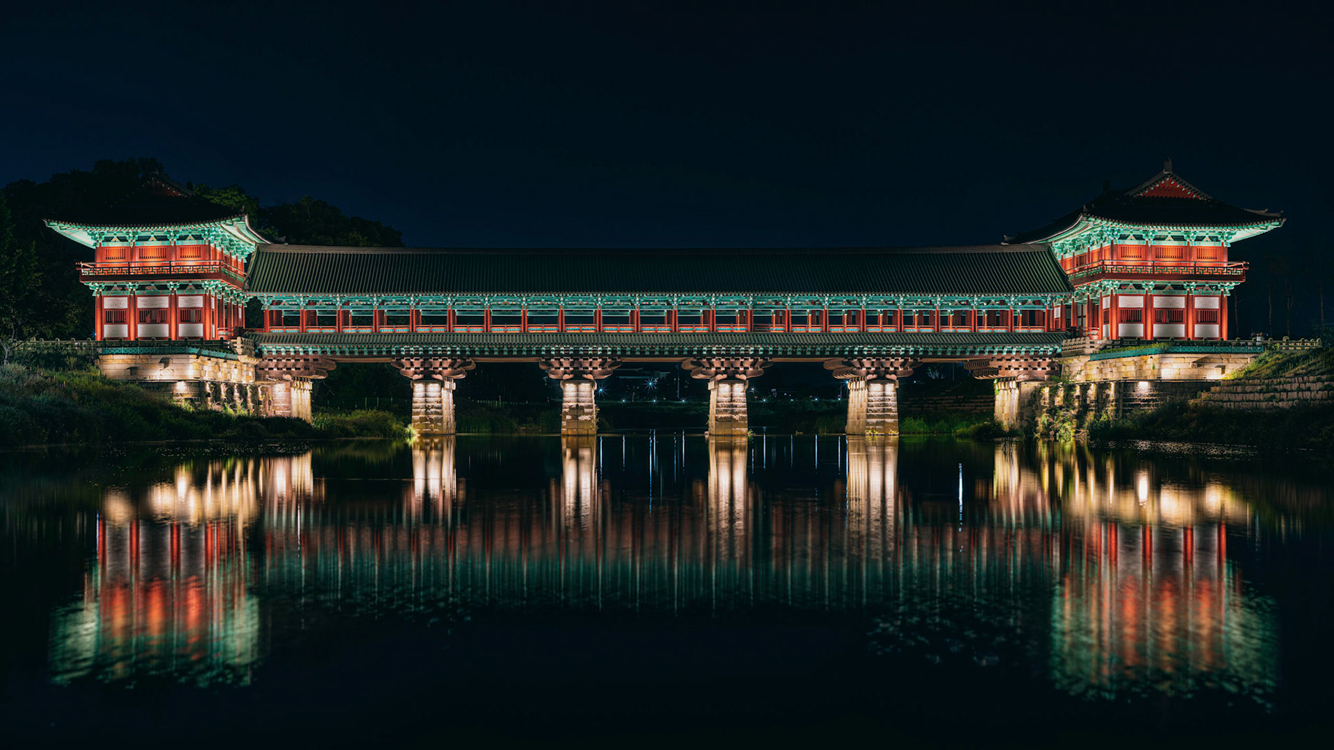 Gyeongju, South Korea - 22 May 2020: The Woljeonggyo Bridge was destroyed at one point, but has been well restored and is a worthwhile sight to add to a walking tour of Gyeongju.