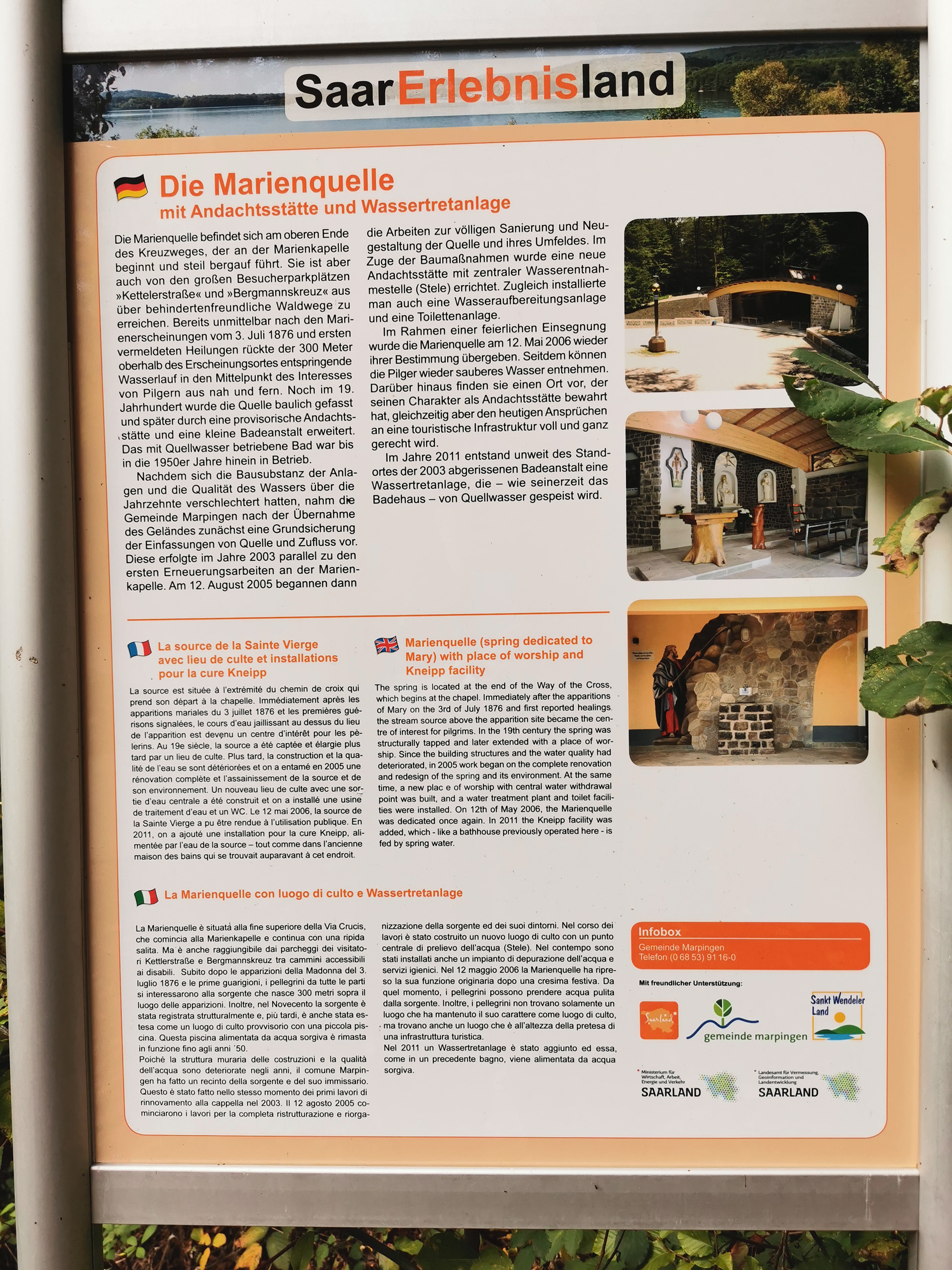 Touristische Informationstafel