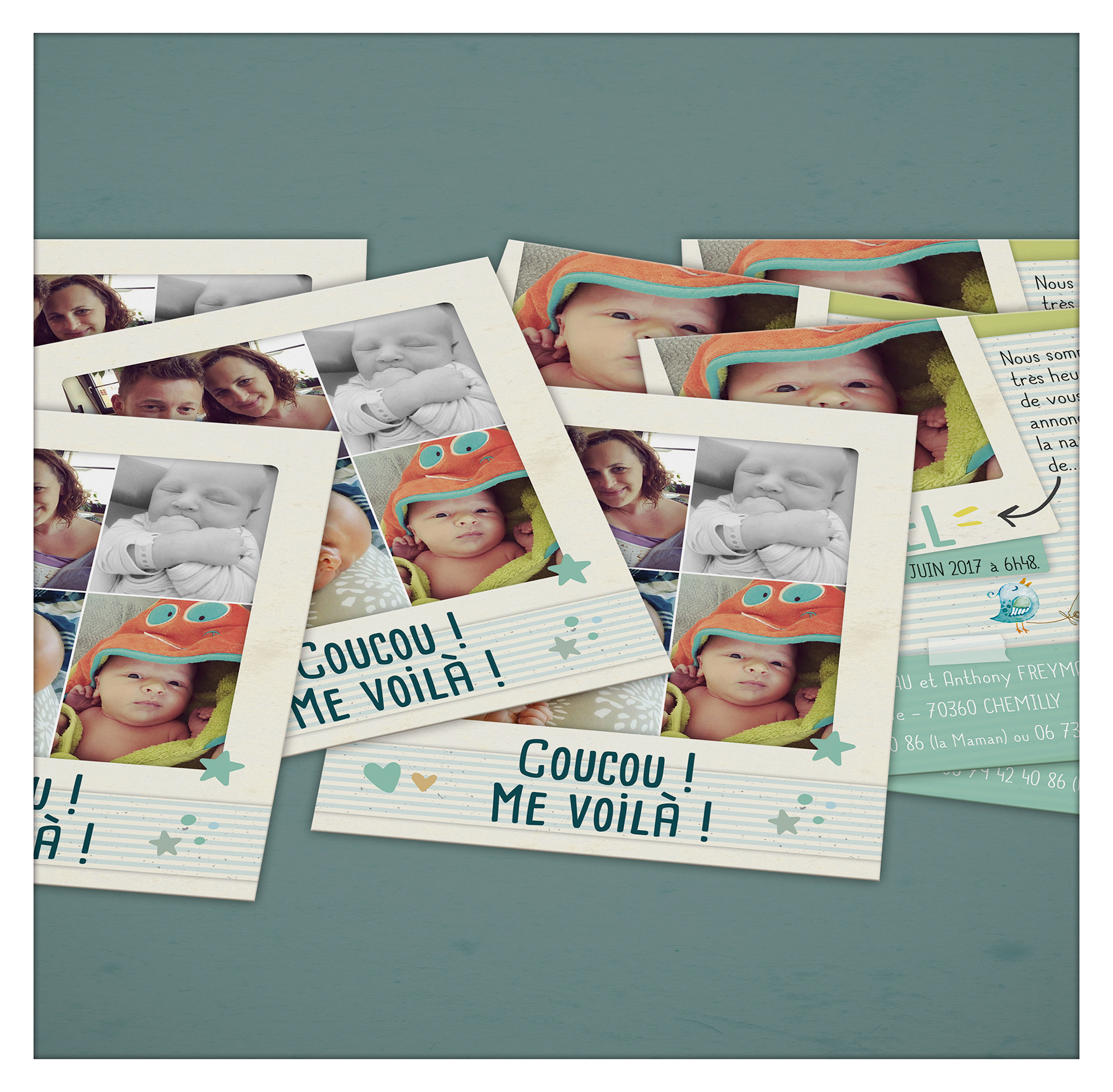 Faire-Part de naissance personnalisé.
