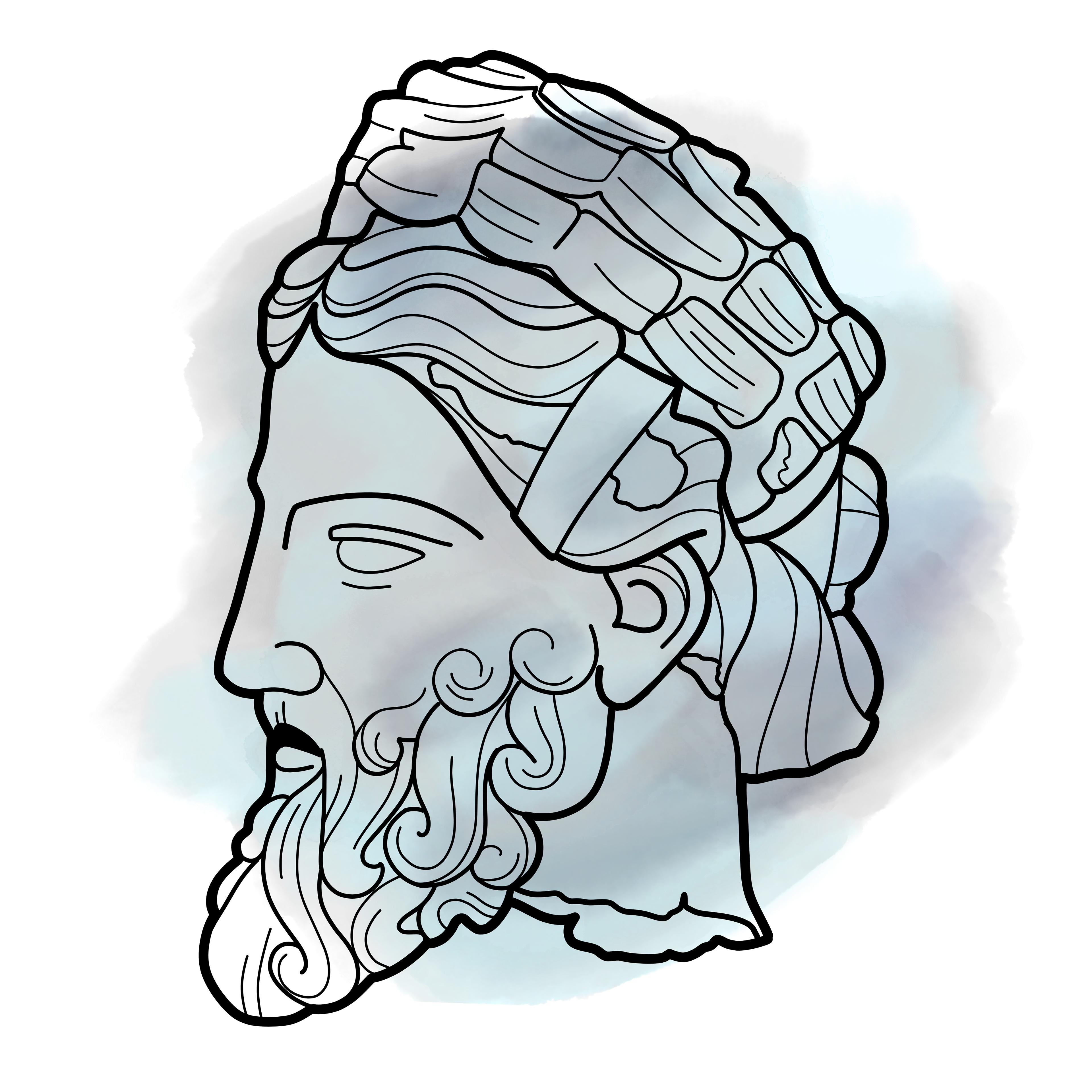 Terracotta statue of Zeus from the Via San Leonardo Temple in Italy, circa 500s BCE