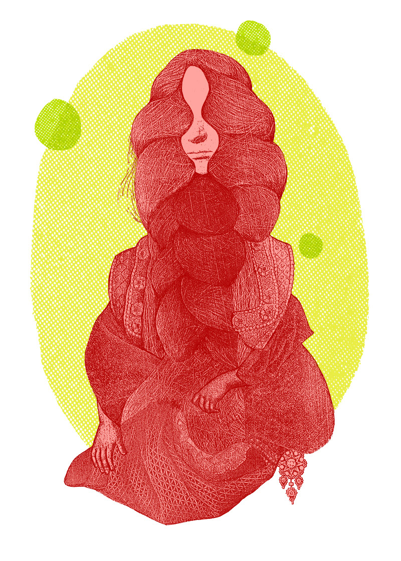 CLARA II sérigraphie sur papier Stonehenge, 5 X 7 pouces (12.7 x 17.78 cm), édition limitée de 8, 2013