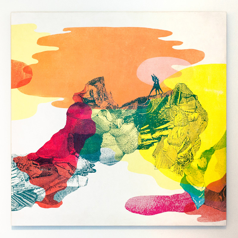 MUSEMENT 02 (détail 2 de 12) sérigraphie sur merisier, 76.20 cm x 76.20 cm, tirage unique, 2017