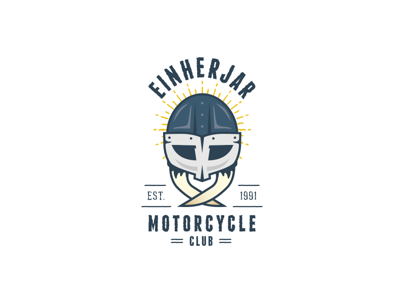 Redesigned motorcycle club logo - Einherjar