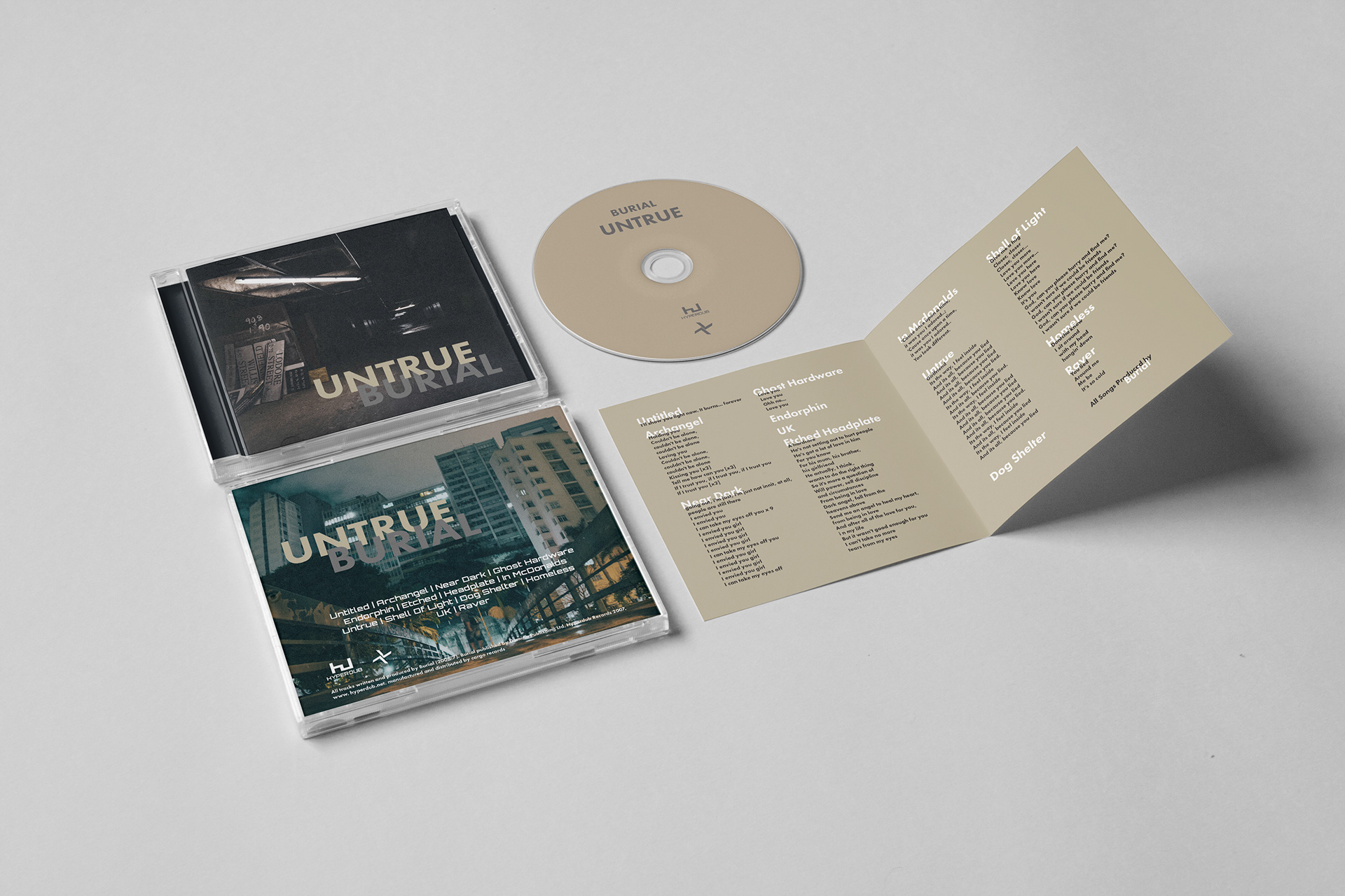 Johnny Vanderhorst - Burial Untrue CD Booklet