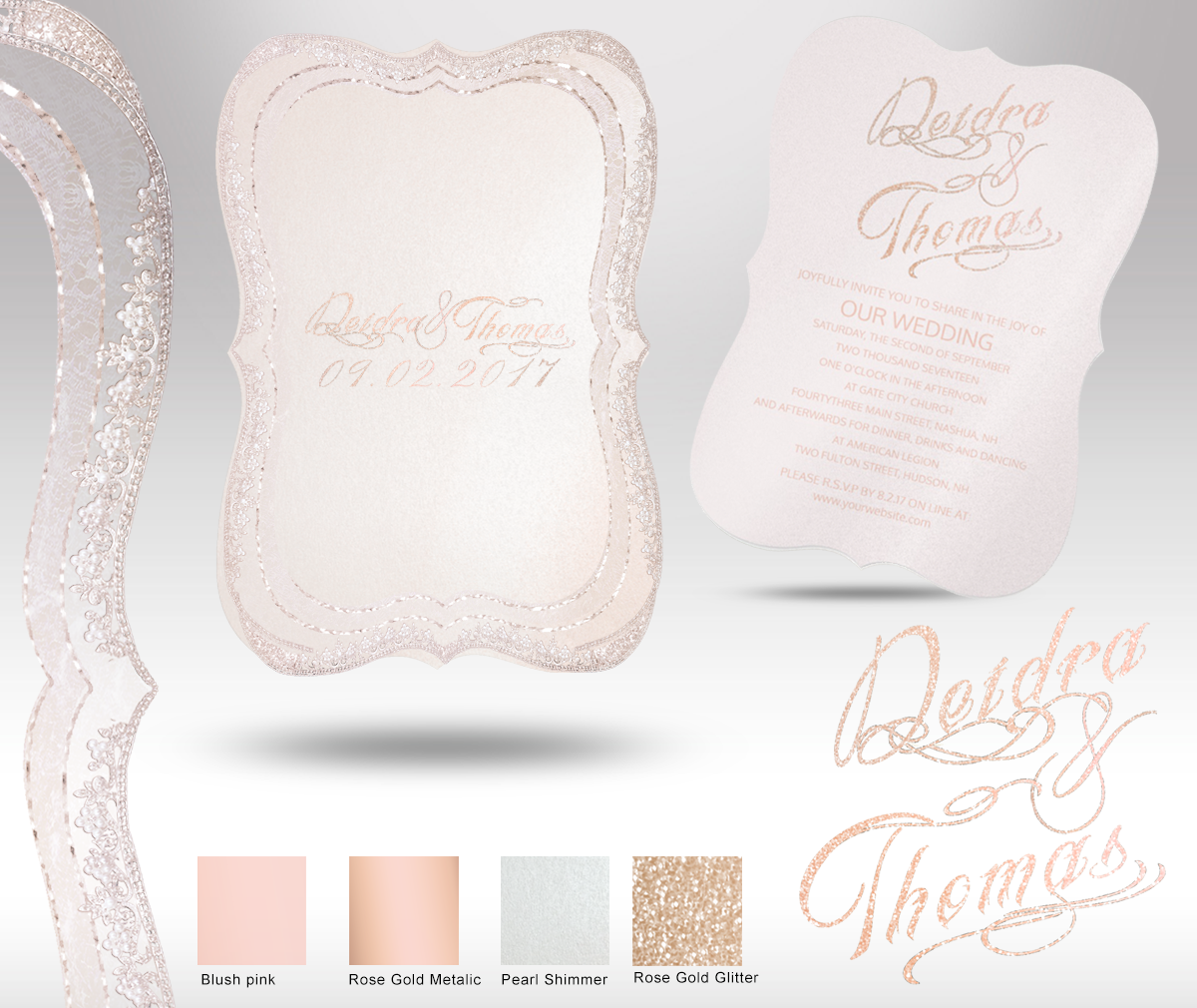 Custom designed wedding invitations