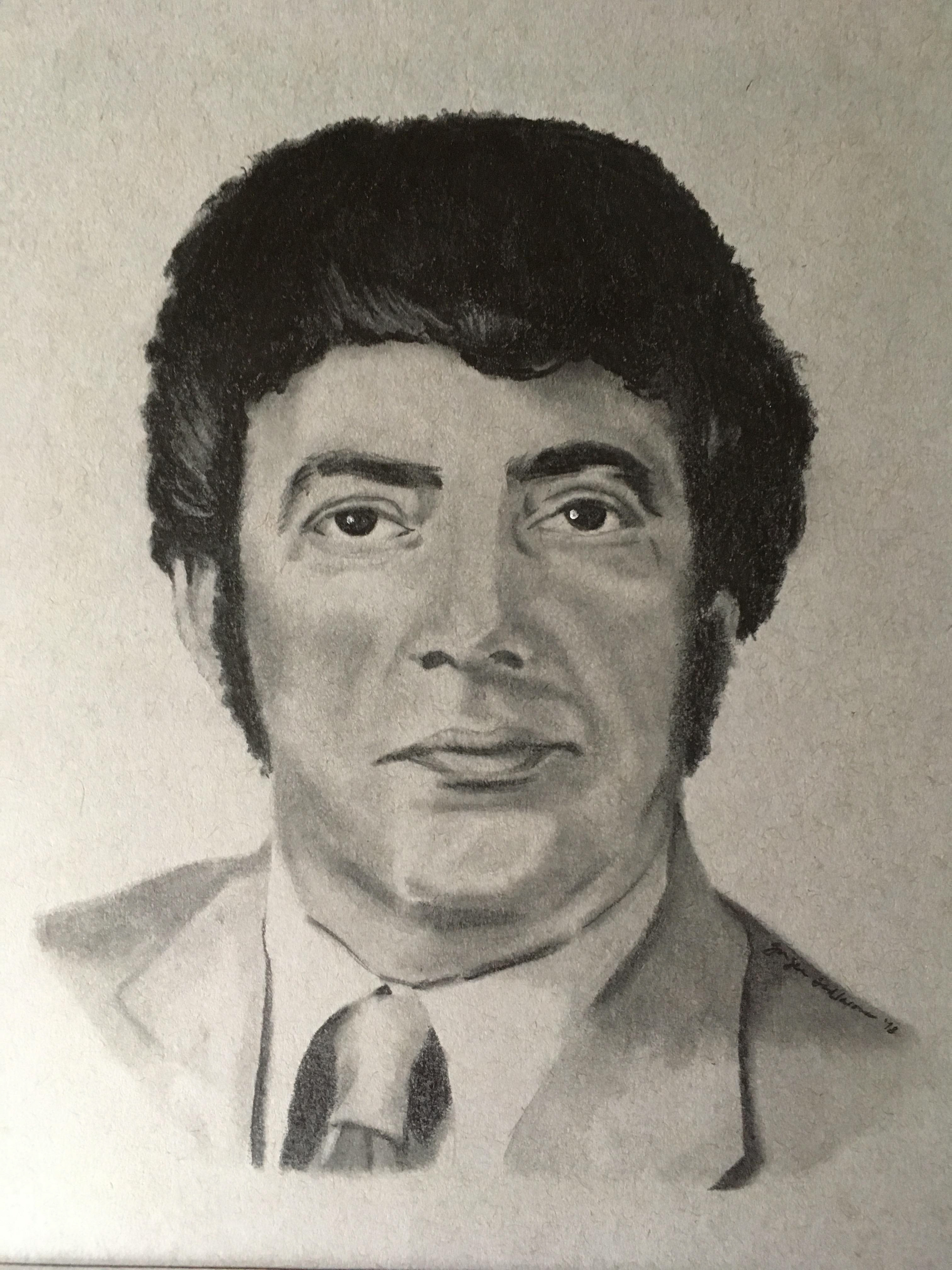 Business father, 1970s, graphite on paper, 2019