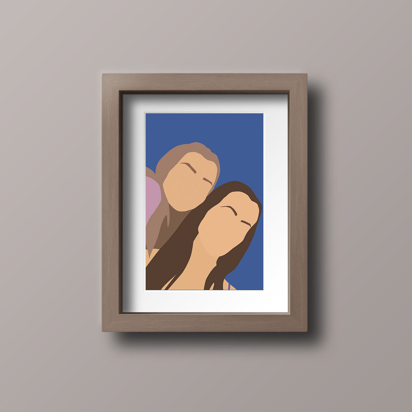 Colour block digital illustration